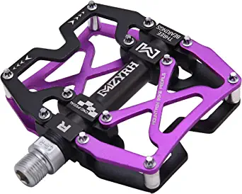 MZYRH Mountain Bike Pedals, Ultra Strong Colorful CNC Machined 9/16" Cycling Sealed 3 Bearing Pedals