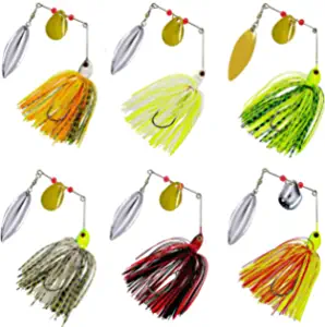 Fishing Spinner Baits Kit - Hard Spinner Lures Multicolor Buzzbait Swimbaits Pike Bass 0.64oz