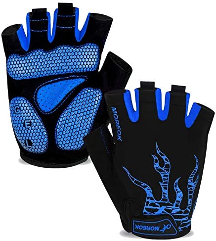 MOREOK Cycling Gloves Bike Gloves for Men/Women-[5MM Gel Pad] Biking Gloves Half Finger Road Bike MTB Bicycle Gloves-for Cycling /Workout/Motorcycle /Gym/Training/Outdoor