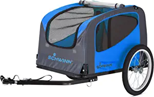 Schwinn Rascal Bike Pet Trailer, For Small and Large Dogs, Folding Frame Carrier, Quick Release Wheels, Universal Bicycle Coupler, Adjustable