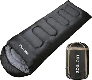 Sleeping Bag - 4 Seasons Warm Cold Weather Lightweight, Portable, Waterproof Sleeping Bag with Compression Sack for Adults & Kids - Indoor & Outdoor: Camping, Backpacking, Hiking