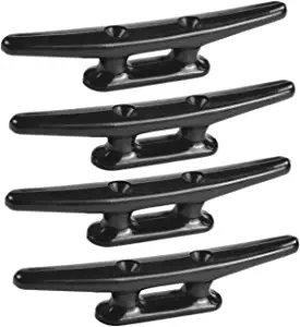 MIZUGIWA Nylon Cleat 6 inch Boat Dock Cleat Black Pack of 4