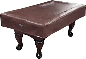 GSE Billiard Pool Table Covers, 7'/8'/9' Heavy Duty Leatherette Pool Table Covers, Waterproof & Tearproof Cover for Pool Table (Several Colors Available, Brown - 7ft)