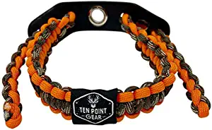 Ten Point Gear Bow Archery Wrist Sling 550 Paracord - Survival Hunting Shooting - 100% Full Grain Leather with Metal Grommet (Multiple Camo Options)