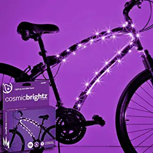 Brightz CosmicBrightz LED Bike Frame Rope Light - 6.5-Foot String Rope - Battery-Powered with On/Off Switch - Ultra Bright Color Keeps Your Ride Fun and Safe for Kids, Teens, & Adults