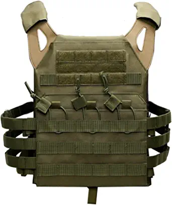 Gray Tactical Gear Tactical Airsoft Outdoor Molle Breathable JPG Vest Game Protective Vest Modular Chest Set Vest for Fun