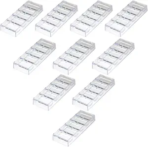 GSE Games & Sports Expert Clear Acrylic Casino Poker Chip Tray | Chip Rack Holds 100 Chips(Single/10-Pack)