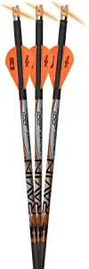 Ravin R134 Match Weight Lighted Carbon Crossbow Bolts With Lumenok Technology For Use Exclusively With Ravin Crossbows, 400-Grains .001 Straightness, Package of 3, black, red