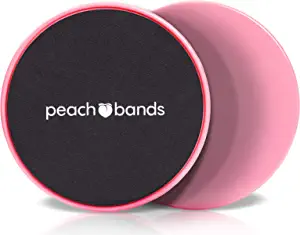 peach bands Core Sliders Fitness - Dual Sided Exercise Discs for Abs and Core