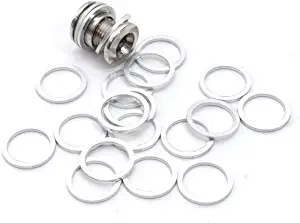 AEcreative 20pcs 1.0mm 1mm Aluminum Alloy Bicycle Mountain Bike Chainring Bolt Spacer Double Ring to Single