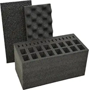 MY CASE BUILDER 24 Pistol Magazine Foam Insert - Ammunition Mag Storage for .50 Caliber Ammo Cans - 3 Piece Set Pre-Cut Military Grade Polyethylene Foam (Ammo Can Not Included)