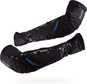 VIRTUE Breakout Elbow and Forearm Pads - Lightweight Multi-Sports Protective Arm Pads with Moisture Wicking Compression Sleeve Liner and High Density 3D Molded Foam for High Impact Protection - Black