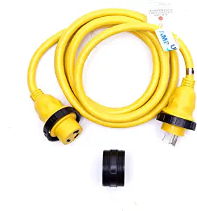 Amp Up Marine & RV Cords 125v 30 amp x 12' Marine Shore Power Boat Extension Cord, 12 ft - 21311
