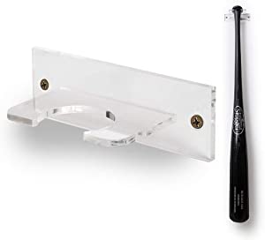 Cypress Sunrise Baseball Bat Holder for Vertical Display - Sturdy Acrylic Bat Hanger - Wall Mount to Fit The Handle of Any Baseball or Softball Bat (Hardware Included) Easy to Install Bat Rack
