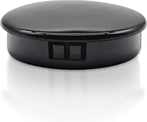 MARINE CITY Black 2-1/2 Inches PC Construction High Strength Fatigue Resistant Easy Install Gloss Finish Boat Steering Wheel Centre Cap for Marine Boats