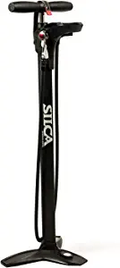 SILCA SuperPista Digital Floor Pump with Backlit Digital Gauge | Extra Long Hose | Award Winning HIRO Metal Locking Chuck for Presta and Schrader Valve | Bike Pump Cycle Pump