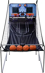 Nova Microdermabrasion Foldable Indoor Basketball Arcade Game Double Shot 2 Player W/ 4 Balls , Electronic Scoreboard and Inflation Pump