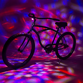 Activ Life Disco Lights [Red/White/Blue] Bicycle Lights for Men & Boys - OMG Festival Accessories for Burning Man, Rave, 4th of July & Birthday Party Presents for Cycling Night Rides