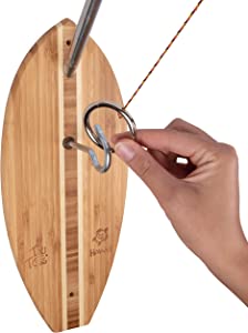 Tiki Toss Hook and Ring Toss Game for Adults - Deluxe Edition Pole Included, Outdoor or Indoor Gifts for Men, Man Cave Accessories