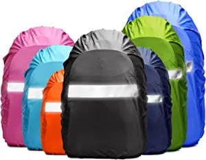 WSZCML Backpack Rain Cover (10-90L) Upgraded Waterproof Backpack Cover with Adjustable Cross Strap & Strengthened Layer for Hiking Camping Traveling Cycling