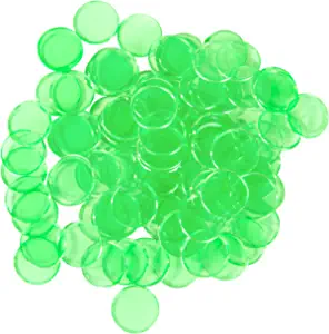MR CHIPS Magnetic Bingo Chips - Metal Edge - 100pcs - 3/4" - Available in 7 Colors in A Reusable Bag