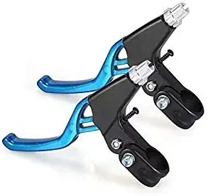 DISIWENE 1 Pair Bicycle Brake Lever, V-Brake Handlebar Aluminium Alloy Bike Brake Handle Universal 2.2cm for Most Bicycle, Road Bike, Mountain Bike (Blue)