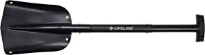 Lifeline-4016 Aluminum Sport Utility Shovel, 3 Piece Collapsible Design, Perfect Snow Shovel for Car, Camping and Other Outdoor Activities, Matte Black