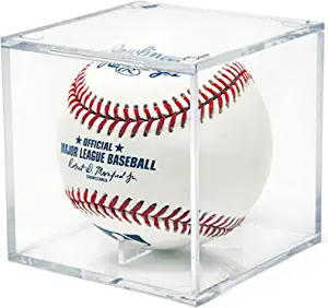 Baseball Display Case, UV Protected Acrylic Cube Baseball Holder Square Clear Box Memorabilia Display & Storage Sports Official Baseball Display Case - Autograph Display - Fits Official Size Ball
