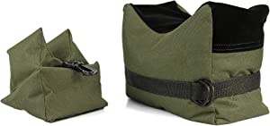 Twod Outdoor Shooting Rest Bags Target Sports Shooting Bench Rest Front & Rear Support SandBag Stand Holders for Gun Rifle Shooting Hunting Photography - Unfilled