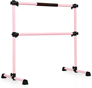 GOFLAME Ballet Barre Portable Double, Freestanding Ballet Barre Adjustable, Heavy Duty Dancing Stretching Ballet for Home,Dance Barre, Fitness Ballet Bar