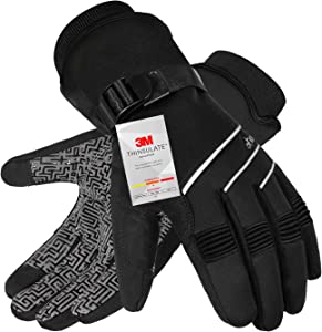 Waterproof & Windproof Winter Gloves for Men/Women,MOREOK -30F 3M Thinsulate Thermal Gloves Touch Screen Warm Gloves for Skiing,Cycling,Motorcycle,Running,Outdoor Sports