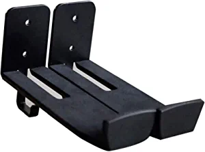 SRF MNT Surfboard Wall Racks for Shortboards and Longboards | Surfboard Minimalist with Utility Hooks Display Storage Rack for Indoors & Outdoors Use| Perfect for Home dcor Surfboard - Black