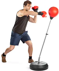 Punching Bag with Stand, Boxing Bag for Teens & Adults - Height Adjustable - Boxing Gloves Included - Speed Bag - Great for MMA Training, Boxing Equipment, Workout Equipment, Stress Relief & Fitness