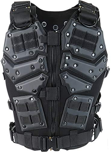 Actionunion Tactical Vest Airsoft Vest - Paintball Vest Military Vest Combat Vest Molle Vest Adjustable Tactical Vest for Women Men Outdoor Shooting