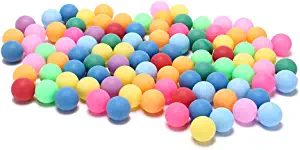 50Pcs/Pack Colored Ping Pong Balls 40mm 2.4g Entertainment Table Tennis Balls Mixed Colors for Game and Advertising