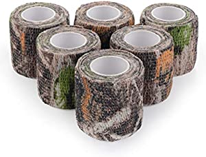 EAmber Camo Wrap Tape Rifle Shotgun Camouflage Form Wrap 1.96'' x 177'' Military Army Hunting Self-Adhesive Protective Bandage for Rifles,Flashlights,Bicycle