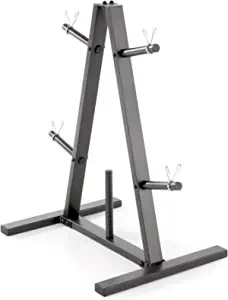 Marcy Standard Weight Plate Tree for 1-Inch Plates for Home Gym, 300 lb. Max. Capacity PT-5733