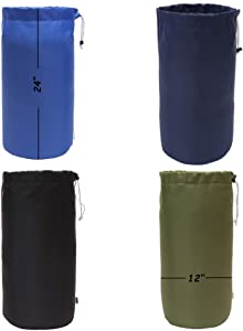 Augbunny Durable Drawstring Water Resistant Dust Flap Stuff Sack Bag 4-Pack