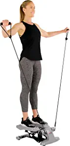 Sunny Health & Fitness Versa Stepper Step Machine w/Wide Non-Slip Pedals, Resistance Bands and LCD Monitor - SF-S0870