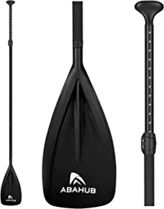 Abahub SUP Paddle - 3 Piece Adjustable Paddles - Lightweight Stand-up Paddle Oars for Paddleboard, Adjustable Aluminum Alloy Shaft 68" - 84", Black/Blue/Green/Orange/Red/Yellow Plastic Nylon Blade