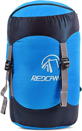 REDCAMP Nylon Compression Stuff Sack, 10L/17L/27L/40L Lightweight Sleeping Bag Compression Sack Great for Backpacking, Hiking and Camping,Blue/Yellow/Army Green/Black