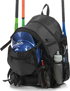 Athletico Advantage Baseball Bag - Baseball Backpack With External Helmet Holder for Baseball, T-Ball & Softball Equipment & Gear for Youth and Adults | Holds Bat, Helmet, Glove, Shoes