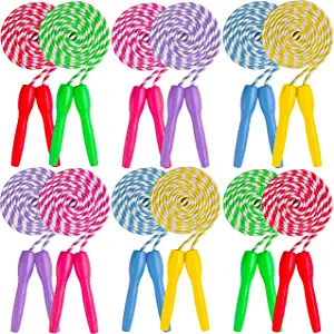 Ram Pro All Purpose Jump Rope Stripe Ropes With Plastic Handles for any Skill Level, Men, Women & Kids Best For Sports, Outdoors, Fitness, Exercise, Fun, Play, Toy, Assorted Colors