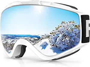 findway Ski Goggles OTG - Over Glasses Snow/Snowboard Goggles for Men, Women & Youth - 100% UV Protection