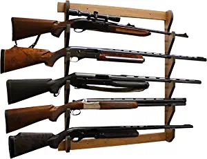 Rush Creek Creations Indoor 5 Rifle/Shotgun Wall Storage Display Rack