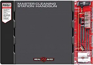 Real Avid Gun Cleaning Kit & Gun Cleaning Mat | Includes Gun Cleaning Pad, Cleaning Rod, Bore Jags, Bore Brushes, Cleaning Patches & Scrapers for Gun Cleaning