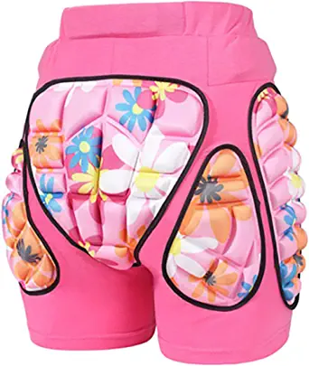 JMsDream 3D Padded Protection Hip EVA Short Pants Protective Gear for Kids & Adults Skating Riding Roller