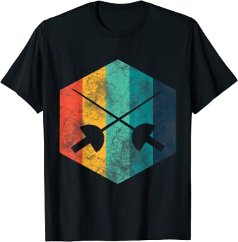 Fencing Saber Epee Retro Fencing T-Shirt