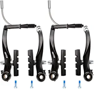 RUJOI Bike Brakes Set,Mountain Bike V Brakes Type,V-Brake Replacement Set for MTB, Road Bike,BMX,E Bike Black (2 Pack)