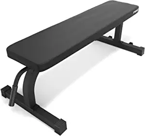 Synergee Flat Bench Workout Bench Perfect for Pressing Exercises Weight Bench for Dumbbell & Barbell Press Workouts Great for Commercial, Garage and Home Gym